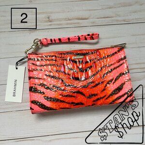 BRAHMIN Daisy Wristlet Pouch Clutch Pink Feline Ombre Melbourne - 2